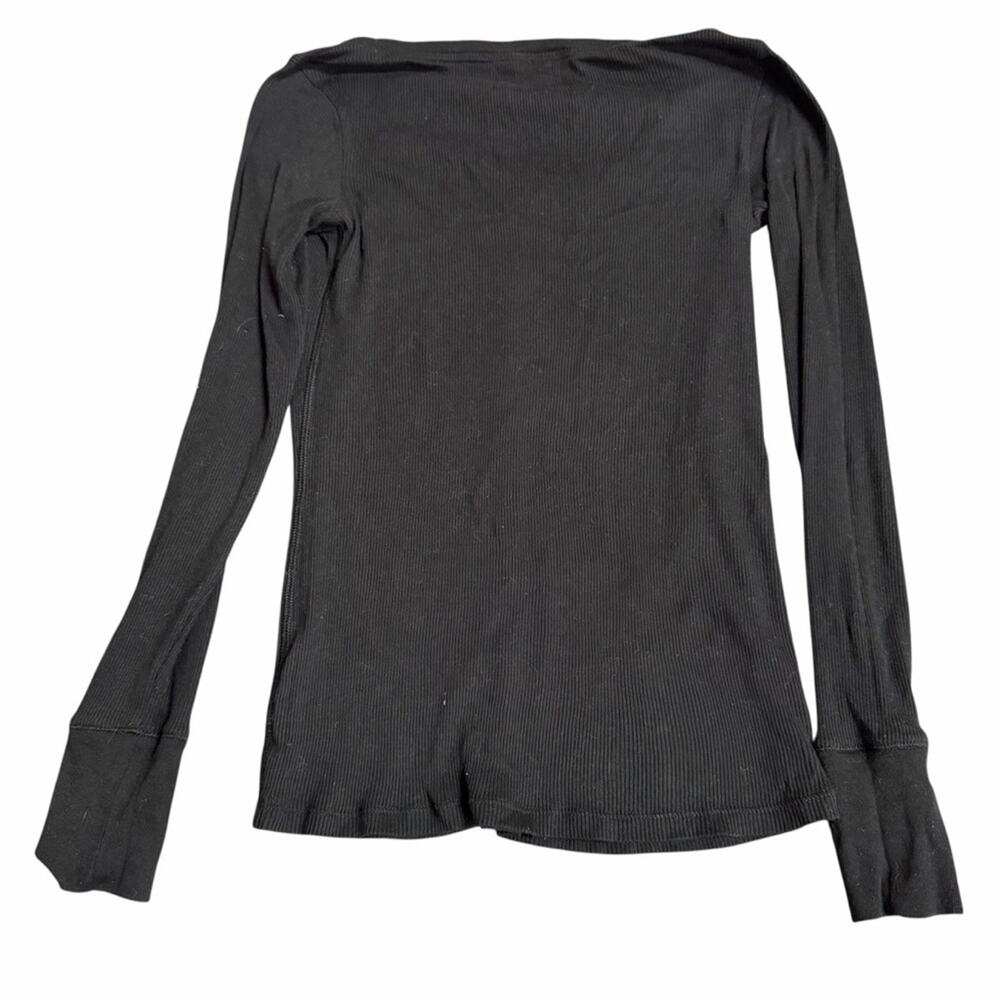 Victoria's Secret Black Long Sleeve Henley Top Size Small - Picture 7 of 7